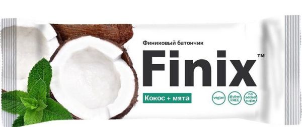 Изображение товара Батончик финиковый Finix Кокос + Мята 30г Батончик финиковый Finix Кокос + Мята 30г фотография